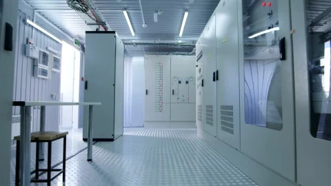 Stock Video Industrial Corridor With Machines Animated Wallpaper - Free Live Wallpaper