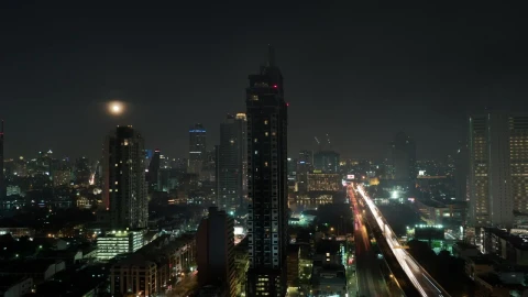 Stock Video Illuminated Roads Of Bangkok Animated Wallpaper - Free Live Wallpaper