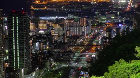 Stock Video Illuminated City With Fast Traffic At Night Animated Wallpaper - Free Live Wallpaper