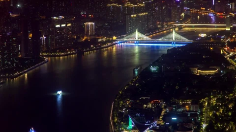 Stock Video Illuminated Bridge In The City Animated Wallpaper - Free Live Wallpaper
