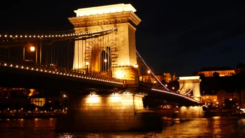 Stock Video Illuminated Bridge At Night Animated Wallpaper - Free Live Wallpaper