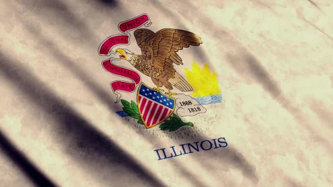 Stock Video Illinois State Flag In Usa Animated Wallpaper - Free Live Wallpaper