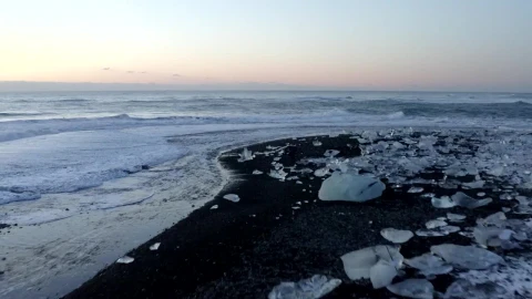 Stock Video Ice Blocks On The Seashore Animated Wallpaper - Free Live Wallpaper