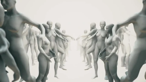 Stock Video Human Body Sculptures D Render Animated Wallpaper - Free Live Wallpaper