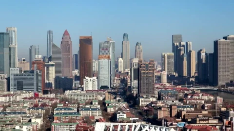 Stock Video Huge Skyscrapers Covering The Horizon Animated Wallpaper - Free Live Wallpaper