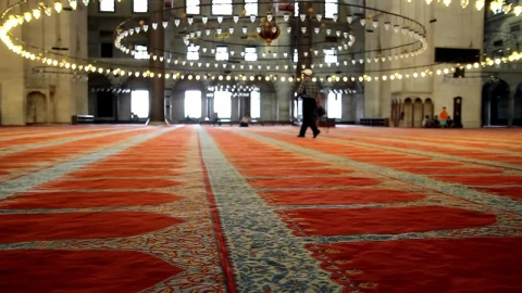 Stock Video Huge Living Room With A Carpet Inside A Mosque Animated Wallpaper - Free Live Wallpaper