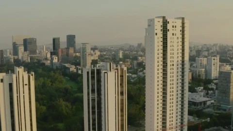 Stock Video Huge City With A Large Park In An Aerial Shot Animated Wallpaper - Free Live Wallpaper