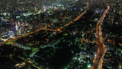 Stock Video Huge City At Night In A High Shot Animated Wallpaper - Free Live Wallpaper