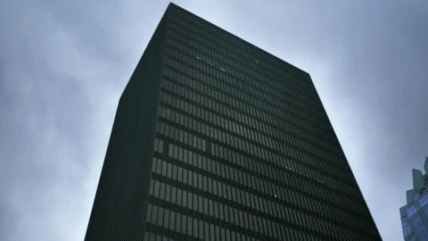Stock Video Huge Building Covered By Windows Shot From Below Animated Wallpaper - Free Live Wallpaper