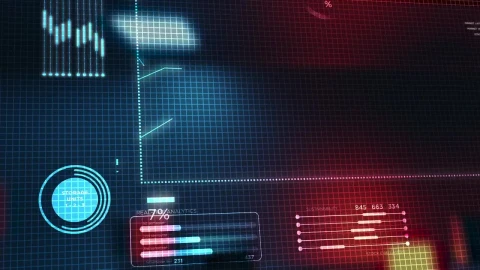 Stock Video Hud Style Animated Data Graph Growth Trend Visualization Animated Wallpaper - Free Live Wallpaper