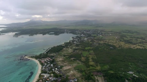 Stock Video Houses By The Coast Of Mauritius Island Animated Wallpaper - Free Live Wallpaper