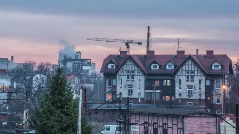 Stock Video Houses And Crane Time Lapse Animated Wallpaper - Free Live Wallpaper