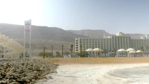 Stock Video Hotel On The Coast Of The Dead Sea Animated Wallpaper - Free Live Wallpaper