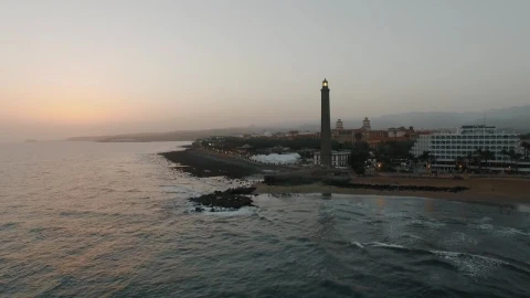 Stock Video Hotel On The Coast During Sunset Animated Wallpaper - Free Live Wallpaper
