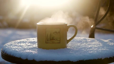Stock Video Hot Beverage And Steam Outdoors Animated Wallpaper - Free Live Wallpaper