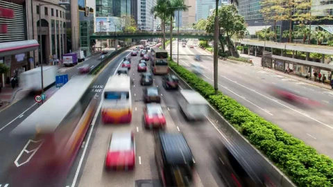 Stock Video Hong Kong Traffic And Skycrapers Animated Wallpaper - Free Live Wallpaper