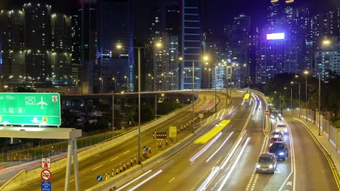Stock Video Hong Kong Rd With Cityscape In The Background Animated Wallpaper - Free Live Wallpaper