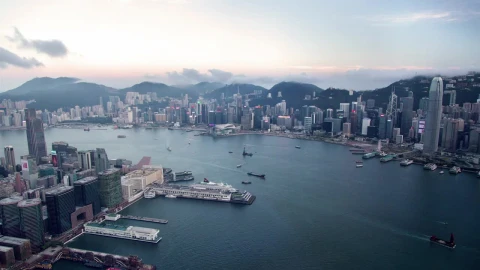 Stock Video Hong Kong Harbo And The City Skyline Animated Wallpaper - Free Live Wallpaper