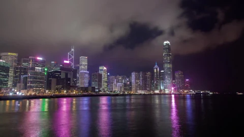 Stock Video Hong Kong City Skyline And Harbor Animated Wallpaper - Free Live Wallpaper
