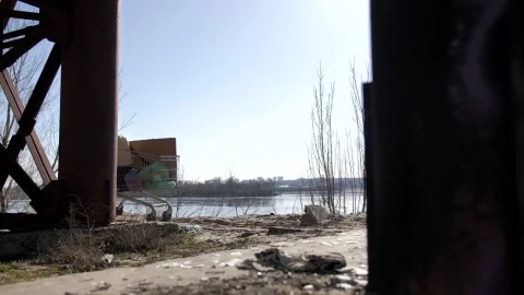 Stock Video Homeless Man With A Shopping Cart Under A Bridge Animated Wallpaper - Free Live Wallpaper