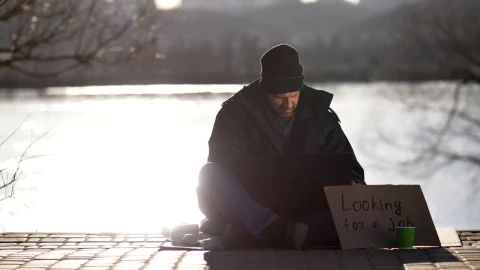 Stock Video Homeless Man Asking For Work Animated Wallpaper - Free Live Wallpaper