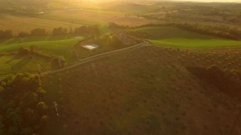 Stock Video Holiday House In The Middle Of The Field Aerial View Animated Wallpaper - Free Live Wallpaper