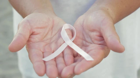 Stock Video Holding A Breast Cancer Ribbon In Her Hands Animated Wallpaper - Free Live Wallpaper