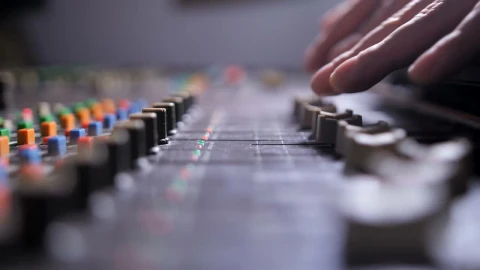 Stock Video Hiphop Producer Using A Mixing Console Animated Wallpaper - Free Live Wallpaper
