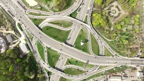 Stock Video Highways At An Intersection From Top Animated Wallpaper - Free Live Wallpaper