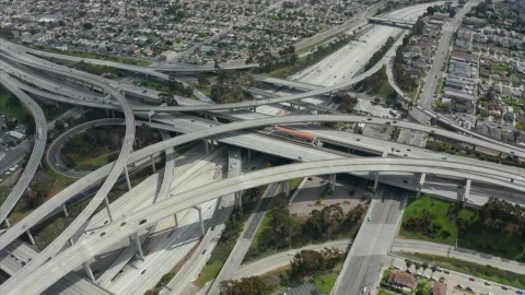 Stock Video Highway With Different Roads Seen From The Heights Animated Wallpaper - Free Live Wallpaper