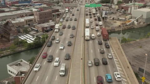 Stock Video Highway Near A Metropolis From Above Animated Wallpaper - Free Live Wallpaper