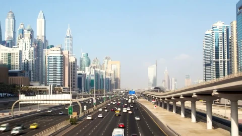 Stock Video Highway In The Dubai Marina On A Sunny Day Animated Wallpaper - Free Live Wallpaper