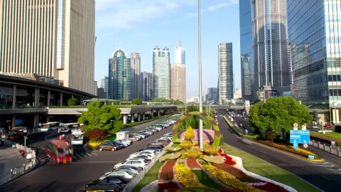 Stock Video Highway In A Big City Of Big Buildings Animated Wallpaper - Free Live Wallpaper