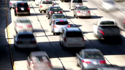 Stock Video High View Of Traffic From A Four Lane Highway Animated Wallpaper - Free Live Wallpaper