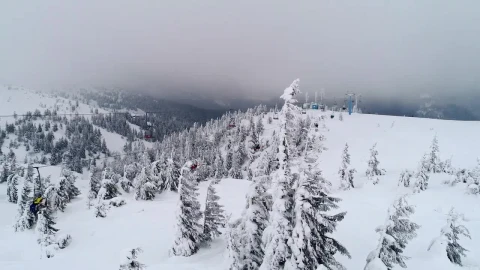 Stock Video High View Of A Ski Lift Animated Wallpaper - Free Live Wallpaper