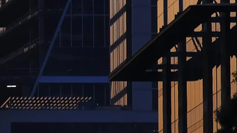 Stock Video High Skyscrapers Of A City During Sunset Animated Wallpaper - Free Live Wallpaper