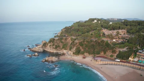 Stock Video High Above The Coast Of Lloret De Mar Animated Wallpaper - Free Live Wallpaper