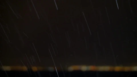 Stock Video Heavy Rain Over The Ocean At Night Animated Wallpaper - Free Live Wallpaper