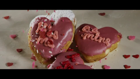 Stock Video Heart Shaped Valentines Donuts Animated Wallpaper - Free Live Wallpaper