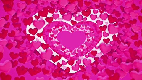 Stock Video Heart Shaped Tunnel Full Of D Hearts Animated Wallpaper - Free Live Wallpaper