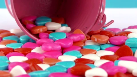 Stock Video Heart Shaped Sweets In Pastel Colors Animated Wallpaper - Free Live Wallpaper