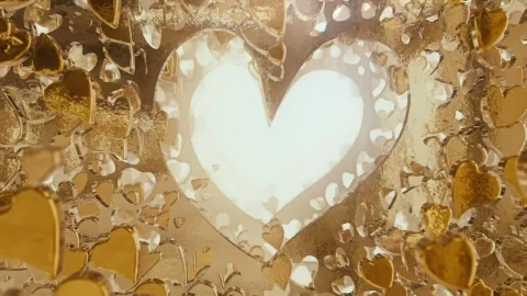 Stock Video Heart Shaped Figures Video Loop Animated Wallpaper - Free Live Wallpaper