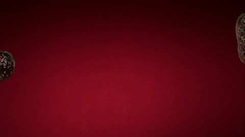 Stock Video Heart Shaped Donuts Flying And Bouncing Animated Wallpaper - Free Live Wallpaper