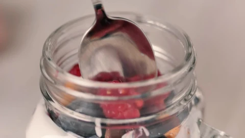 Stock Video Healthy Yogurt With Berries Animated Wallpaper - Free Live Wallpaper