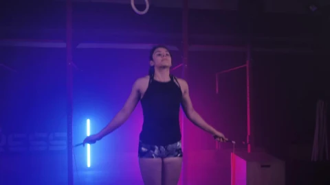 Stock Video Healthy Woman Jumping A Rope Animated Wallpaper - Free Live Wallpaper