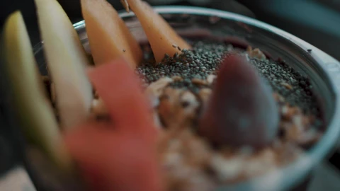 Stock Video Healthy Breakfast Bowl Animated Wallpaper - Free Live Wallpaper