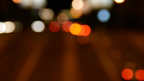 Stock Video Headlights Out Of Focus Against The Night Animated Wallpaper - Free Live Wallpaper