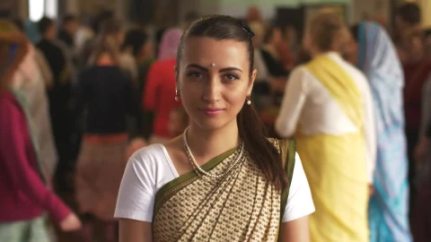 Stock Video Hare Krishna Woman Portrait Animated Wallpaper - Free Live Wallpaper