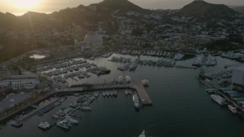 Stock Video Harbor On A Tourist Coast With Many Boats And Yachts Animated Wallpaper - Free Live Wallpaper