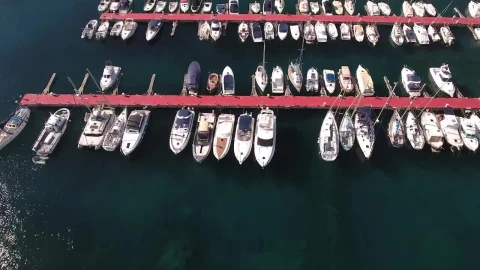 Stock Video Harbor Full Of Small Yachts And Boats Animated Wallpaper - Free Live Wallpaper